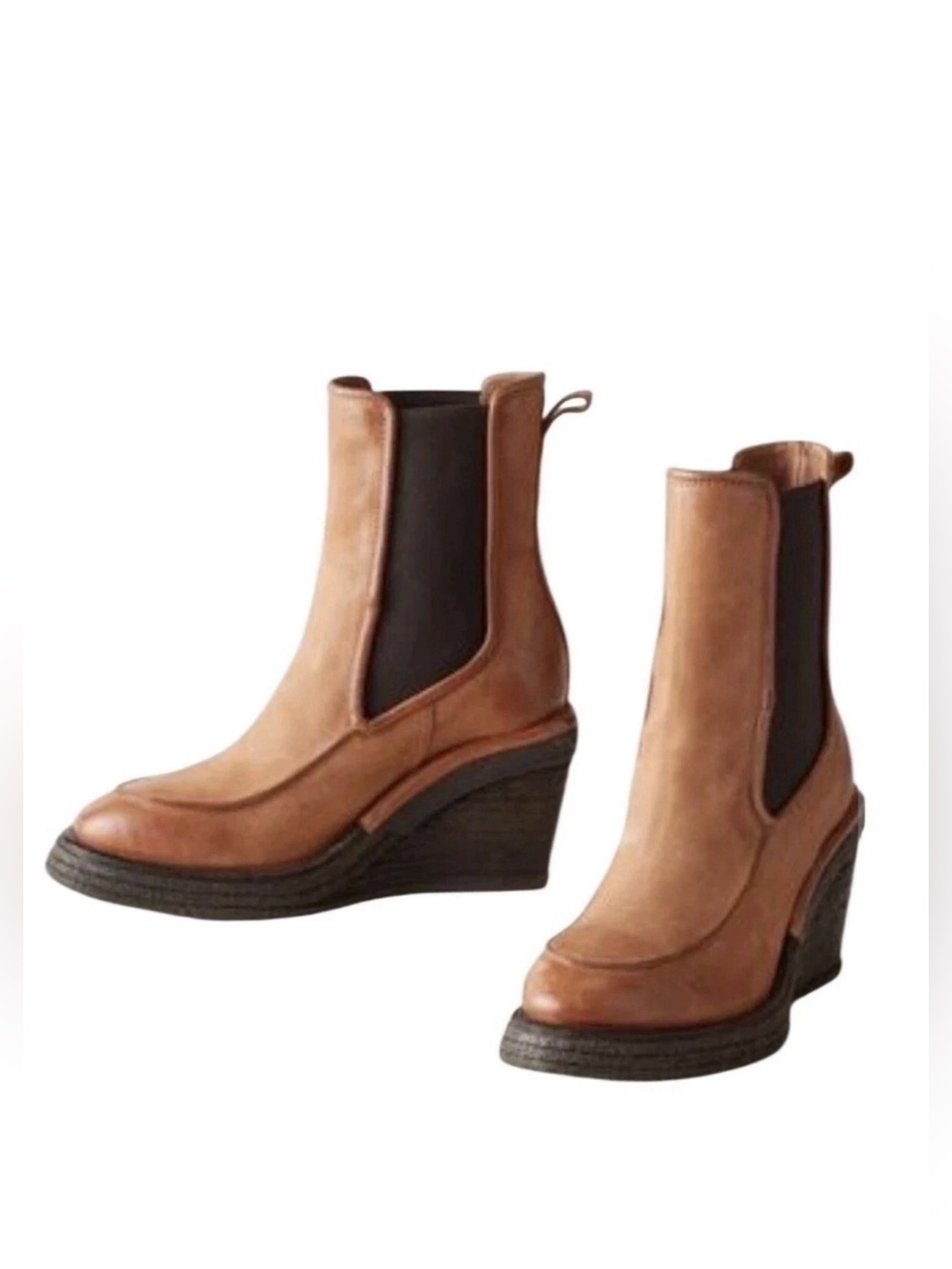 A.S. 98 Tempy Wedge Ankle Boot - Cognac - Size 40 (8.5 US)